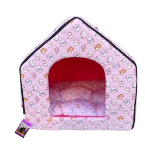 Coco Kindi Cat pattern Washable Cotton House with Zip L