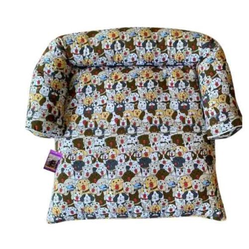 Coco Kindi Multicolored Animal Pattern Color Paw Print Washable Cotton Day bed – Size 63 x 55 x 10cm -  For Dog & Cat 