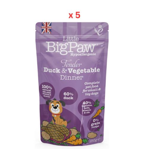 Little Big Paw Dog Duck & Vegetable Dinner -150g (Pack Of 5)
