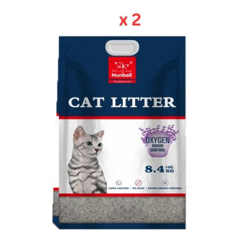 Nunbell Cat Litter Lavender Flavor 8.4Kg (Pack Of 2)