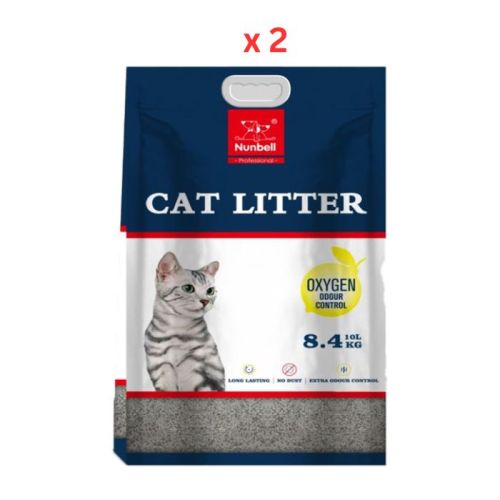 Nunbell Cat Litter Lemon Flavor 8.4Kg (Pack Of 2)