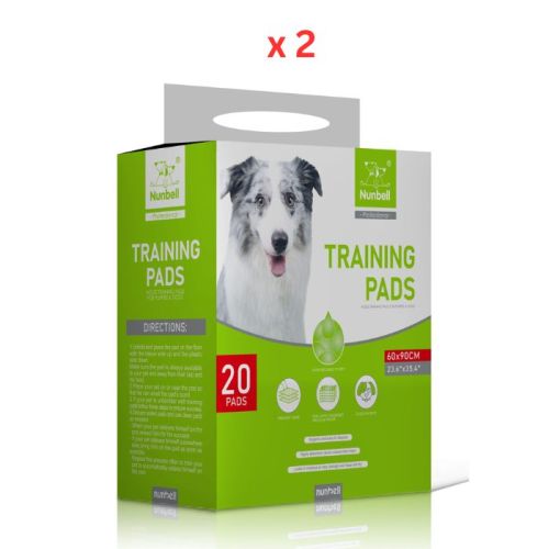 Nunbell Nunbell Training Pads For Puppy Dogs 20 pcs 60X90 cm Pack Of 2