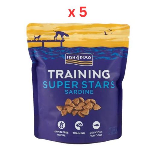 Fish4Dogs Training Super Stars Sardine Dog Treats 150G Pack Of 5