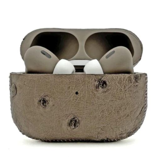  Customized  Apple AirPods Pro 3 Leather Ostrich Taupe 