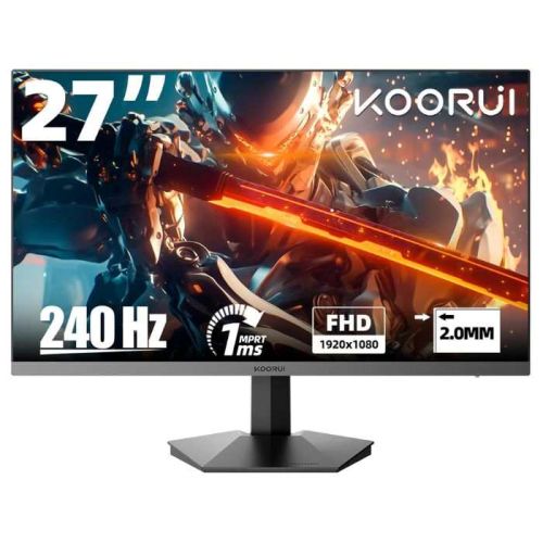 Koorui 27inch VA FHD Gaming Monitor, HDMI 240HZ, 1ms, Black - GN02