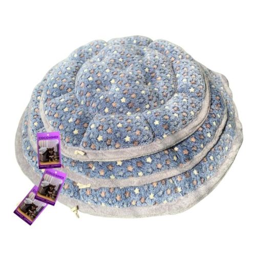 Coco Kind Navy Star Washable Pumpkin Fur Bed With Heart Shape Toy  90cm