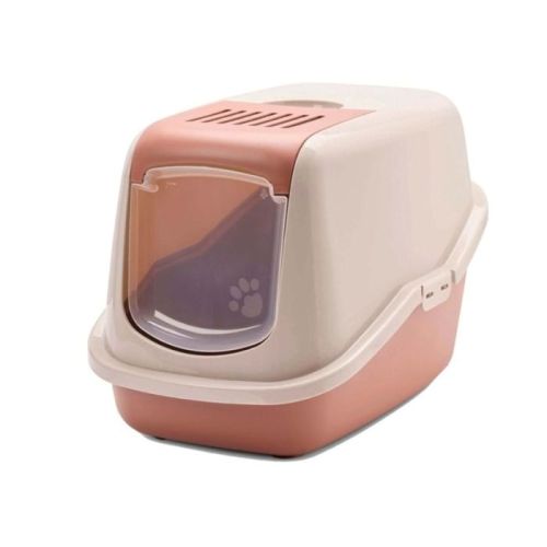 Savic Nestor Cat Toilet Home - Pink-Red