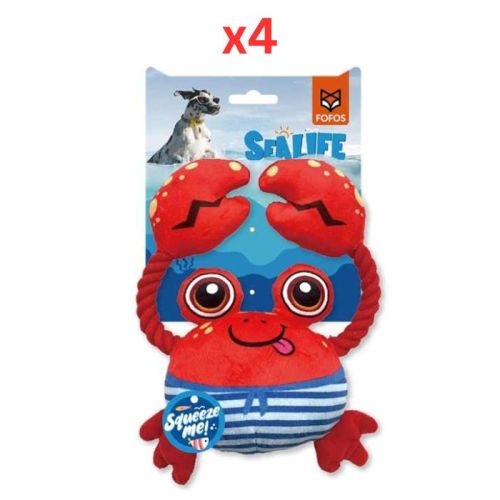 FOFOS Sealife Crab Dog Toy (Pack of 4)