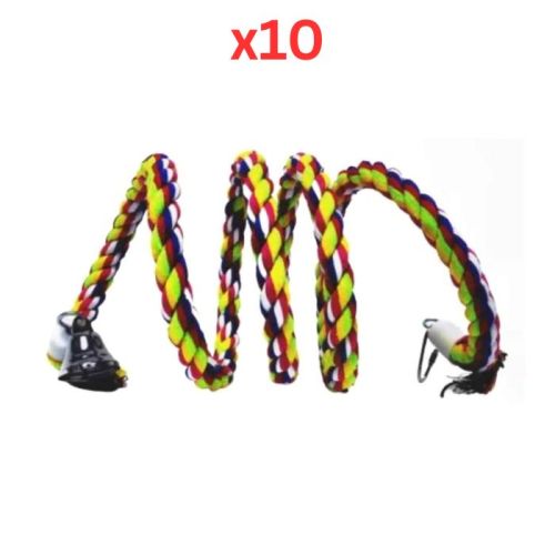 Pets Club Natural Wooden Bird Toy With Bell H-30Cm, W-6 Cm (Pack of 10)