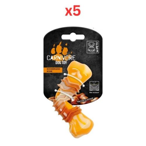 M-Pets Carnivore Boomerang Bone Small Dog Toy (Pack of 5)