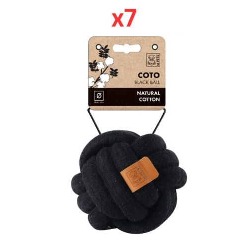 M-Pets Coto Black Ball Medium Eco Friendly Dog Toy  (Pack of 7)