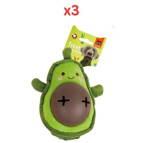 FOFOS Cute Avocado Treat Dispensing Dog Toy (Pack of 3)
