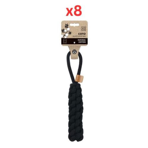 M-Pets Coto Black Loop Bar Large Eco Friendly Dog Toy (Pack of 8)
