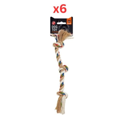 Fofos 3 Knots Flossy Rope Dog Toy (Pack of 6)