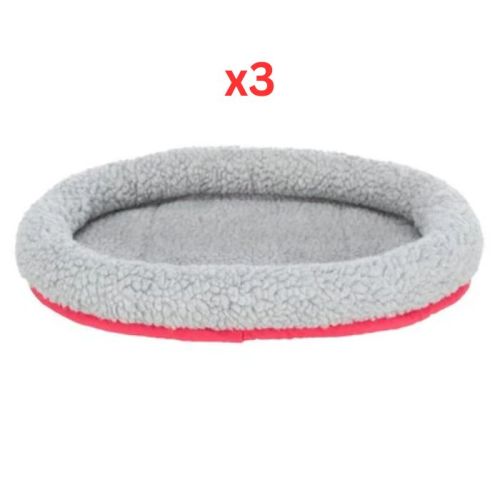 Trixie Fur Bed For Small Pets Pink - 30X22cm (Pack of 3)