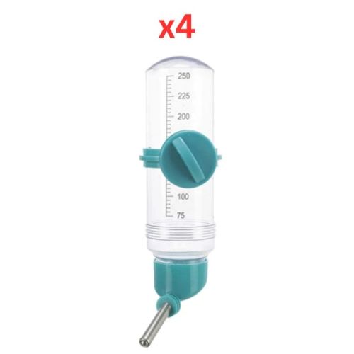 Trixie Clear Waterbottle For Small Pets - Turquoise 250ml (Pack Of 4)
