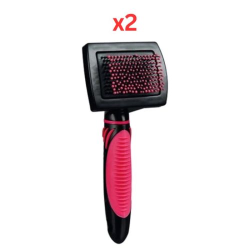 Trixie Soft Brush With Soft Plastic Bristles For Cats & Small Pets 7X16cm (Pack of 2)