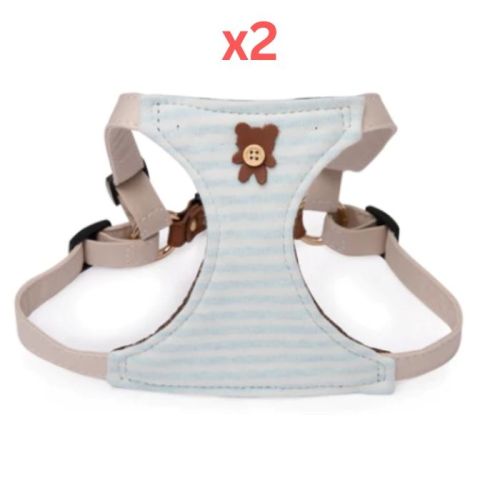 Pawsitiv Handmade Easy Walk Harness - Coco Blue - Medium (Pack of 2)