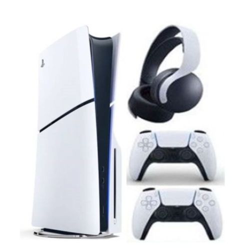 Sony PlayStation 5 Console Slim Disc 1TB, Extra Controller & Pulse Headset (International Edition)