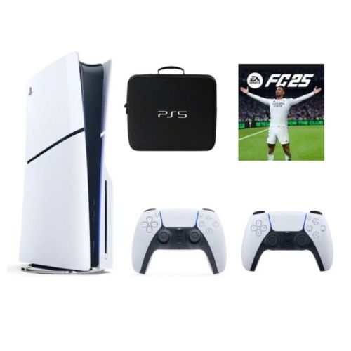 Sony PlayStation 5 Console Disc Slim 1TB (International Edition/TRA) with Extra Controller, Bag and EA Sports FC 2025
