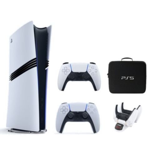 Sony PlayStation 5 Pro 2TB Digital Console (International) with Extra Controller, Dock Station & Bag 