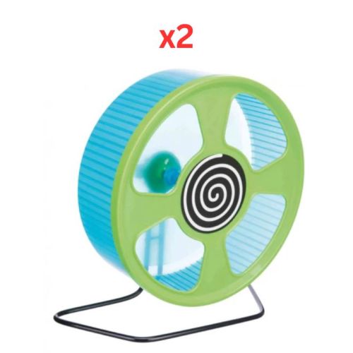 Trixie Exercise Wheel For Small Pets - Green 28Cm (Pack Of 2)