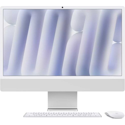 Apple iMac 24-inch (2024), Silver, M4 with 10-Core CPU, 24GB RAM, 512GB SSD, 10-core GPU, MCR24 (English Keyboard, Apple Warranty)