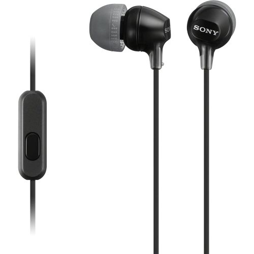 Sony In-Ear Headphones, Black (MDR EX15AP)