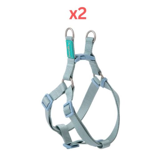 Freedog Basic Nylon A-Type Harness for Dogs - Sky Blue Medium (Pack of 2)
