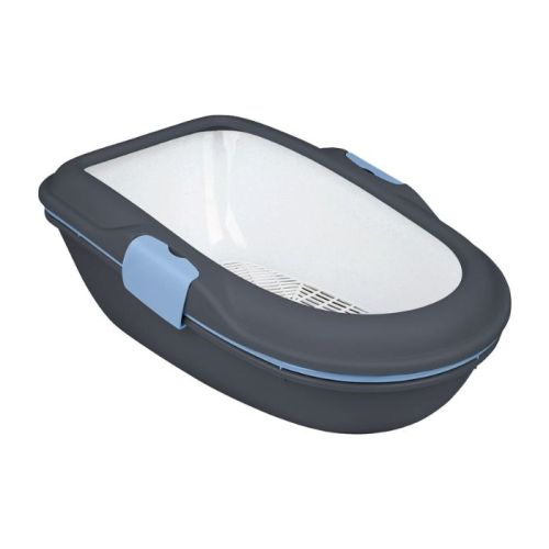 Trixie Berto Threepart Cat Litter Tray - Navy Blue 39X22X59Cm