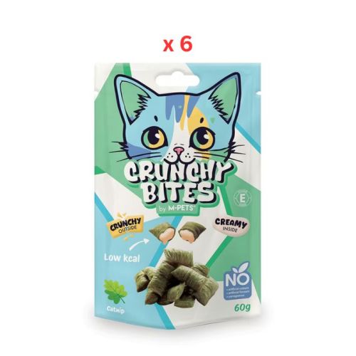 M-Pets Crunchy Bites Cat Treat Catnip 60g Pack Of 6