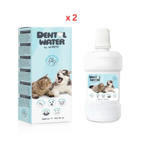 M-Pets Dental Water For Dogs & Cats 300ml (Pack of 2)