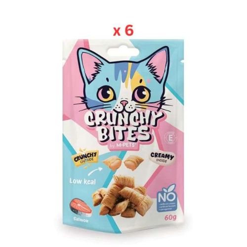 M-Pets Crunchy Bites Cat Treat Salmon 60g Pack Of 6