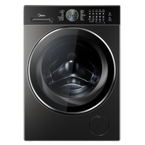 Midea 10KG Front Load Flat Elegant Design Washing Machine with Lunar Dial, 1400 RPM, 14 Programs, Fully Automatic, BLDC Inverter, Titanium - MF210W100WB/T-GCC