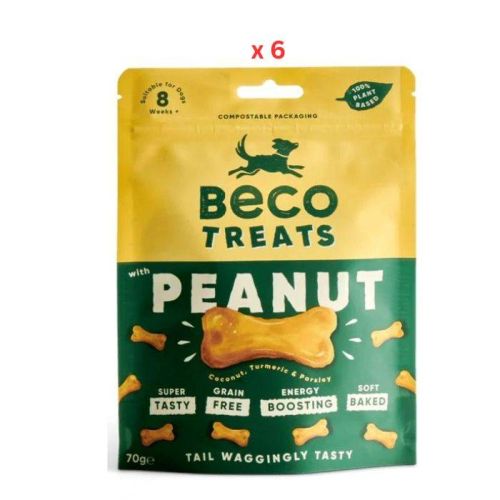Beco Peanut with Coconut & Turmeric Dog Treats 70g Pack Of 6