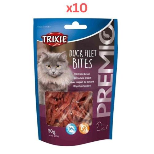 Trixie Premio Duck Filet Bites Cat Treats 50G (Pack of 10)