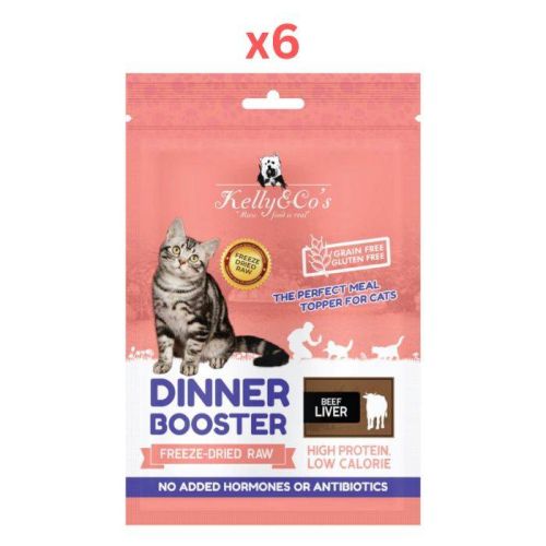 Kelly & Co's Freeze Dried Dinner Booster For Cat Beef Liver Topper -50g Pack of 6