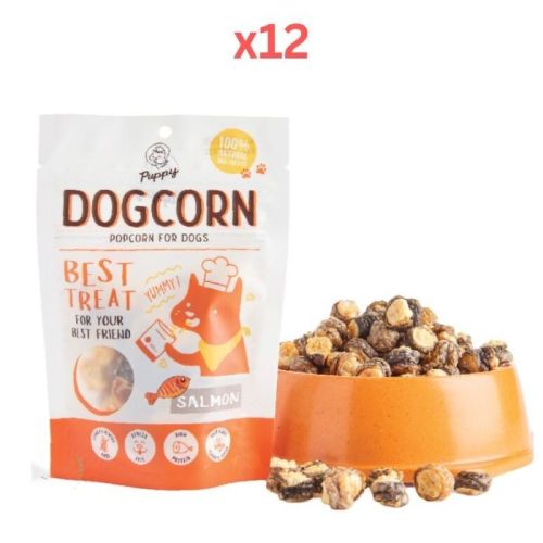 Puppy Salmon Skin Wrapped Dogcorn Mini 40G (Pack of 12)