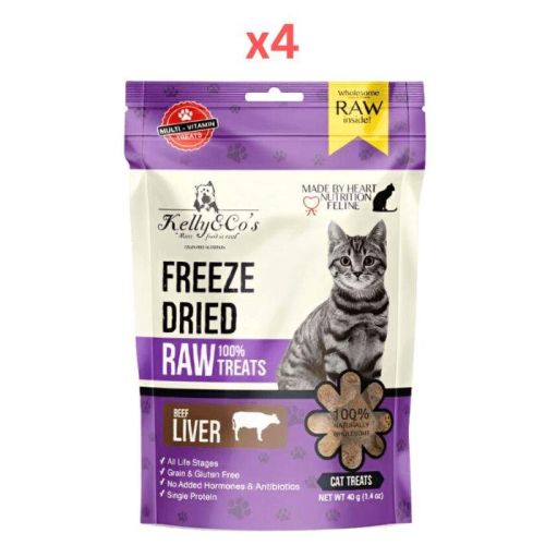 Kelly & Co's Freeze-dried Beef Liver For Cat - 40g Pack Of 4