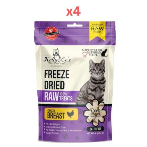 Kelly & Co's Freeze-Dried Chicken Breast For Cat - 40g Pack Of 4