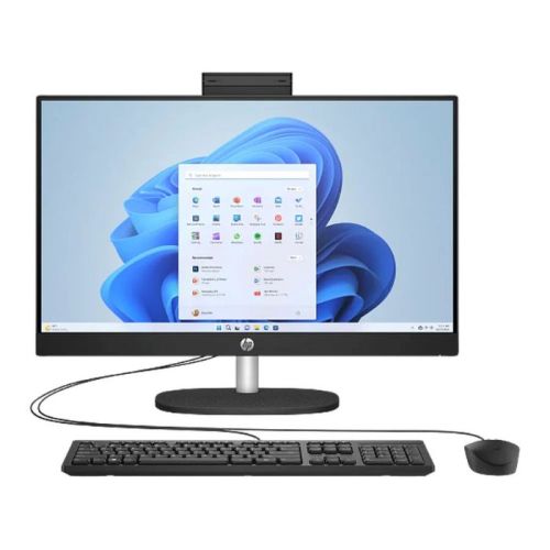 HP 23.8inch FHD IPS Display All-in-One Desktop PC, Intel Core i7-1355U Processor, 16GB RAM, 512GB SSD, DOS, Jet Black, English Keyboard & Mouse - D75E2EA-ENG