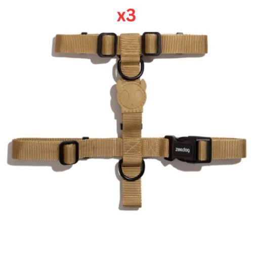 Zee Dog Sand H-Harness Large (Pack of 3)