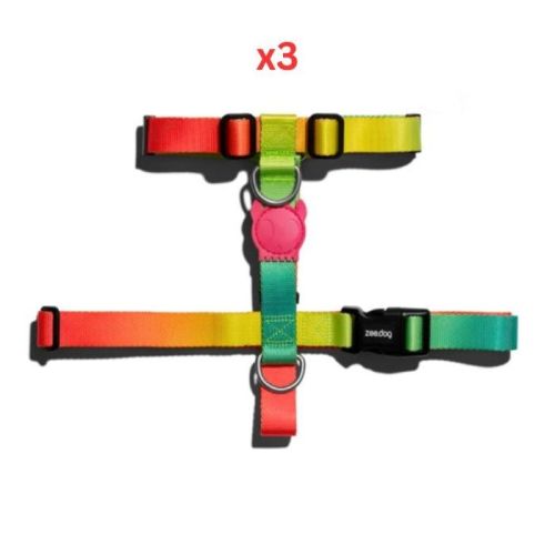 Zee Dog Citrus H-Harness Large (Pack Of 3)
