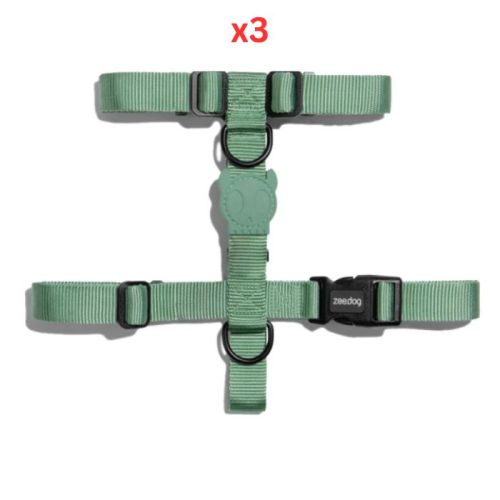 Zee Dog Army Green H-Harness Extra Small (Pack of 3)