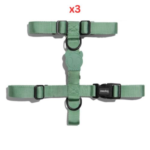 Zee Dog Army Green H-Harness Large (Pack of 3)