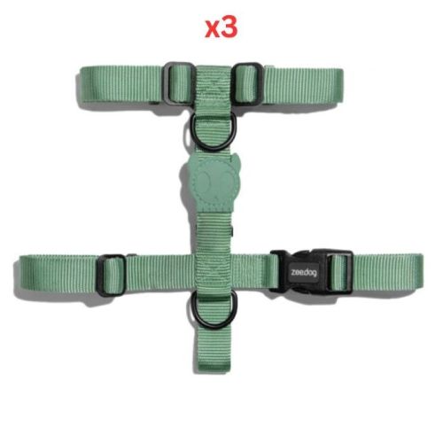 Zee Dog Army Green H-Harness Medium (Pack of 3)