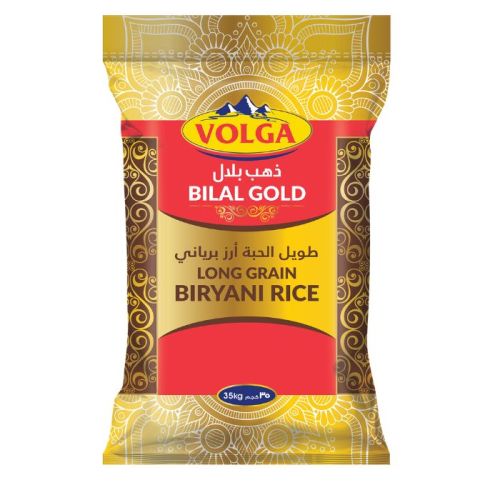 Volga Bilal Gold Long Grain Biryani Rice 35Kg (Dubai Delivery Only)