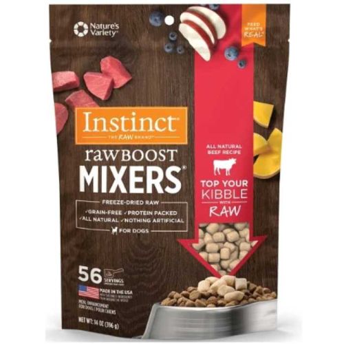 Instinct Raw Boost Mixers Beef Freeze Dried Dog Food Topper 14OZ