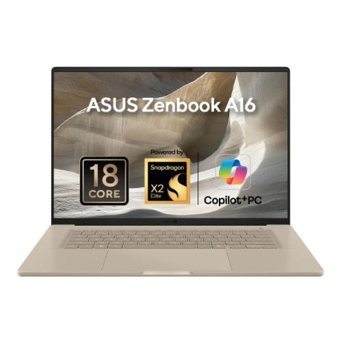 Asus Zenbook A16 UX3607OA Laptop, 16inch 3K OLED 120Hz Display, Snapdragon X2 Elite Extreme X2E94100 Processor, 48GB RAM, 1TB SSD, Windows 11 Home, Backlit English & Arabic Keyboard