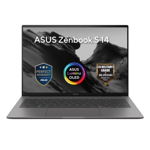 Asus Zenbook S 14 Laptop, 14inch 3K OLED 120Hz Display, Intel Core Ultra 9 386H Processor, 32GB RAM, 1TB SSD, Windows 11 Home, Backlit English & Arabic Keyboard